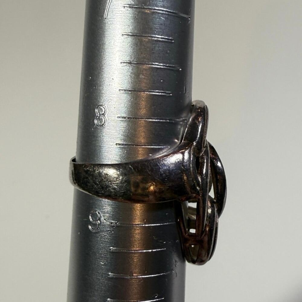 Vintage Sterling Silver 925 Wavy Ornate Spiral Swirl Statement Cocktail Ring 8.5 - Picture 8 of 8